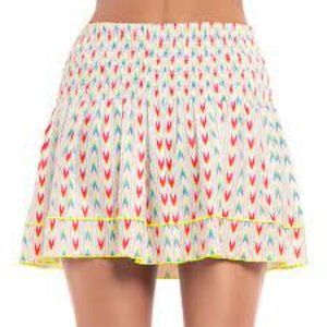 Lucky in Love Arrowhead smocked tennis skirt